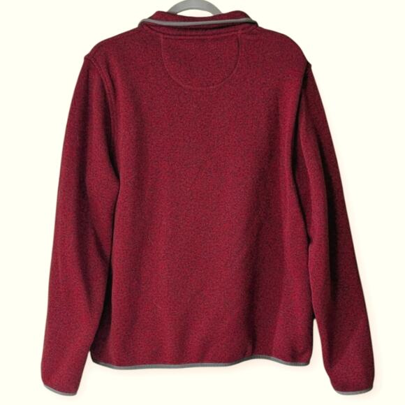 LL Bean Men's Slightly Fitted Red Sweater Fleece Pullover Size Large Reg - Picture 2 of 7